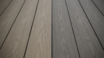 planeo CoEXWood WPC Terrassendiele Massiv ummantelt - Grau/Zement 3m strukturiert