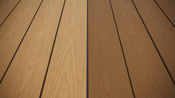 planeo CoEXWood WPC Terrassendiele Massiv ummantelt - Sand/Karamell 3m strukturiert