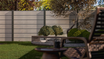 planeo Gardence Deluxe - BPC-Gartenzaun Bi-Color Sand