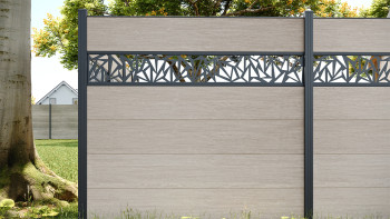 planeo Gardence Simply - PVC-Steckzaun Quadratisch Sheffield Oak