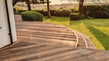 planeo Authoria PureBoard Terrassendiele Massiv - Antik Brown Oak 3.6m strukturiert