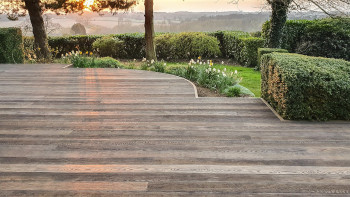planeo Authoria PureBoard Terrassendiele Massiv - Antik Brown Oak 3.6m strukturiert