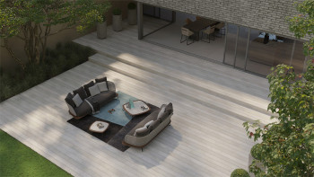 planeo Authoria PureBoard Terrassendiele Massiv - Light Lime Oak 3.6m strukturiert