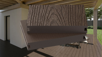 planeo SlimDeck BPC-Massivdiele - Ebony 4m - glatt/strukturiert