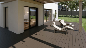 planeo SlimDeck BPC-Massivdiele - Ebony 4m - glatt/strukturiert