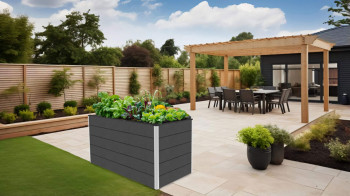 planeo BPC-Hochbeet Rechteck - Anthrazit 150 x 70 x 75