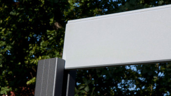 planeo Gardence Metallic - Alu-Gartenzaun Quadratisch Silbergrau DB 701