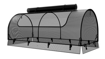 planeo Hochbeetaufsatz Netz - Schwarz 149.9 x 69.4 x 62 cm