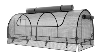 planeo Hochbeetaufsatz Netz PE - Weiß 149.9 x 69.4 x 62 cm