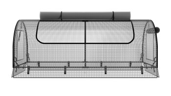 planeo Hochbeetaufsatz Netz PE - Weiß 149.9 x 69.4 x 62 cm