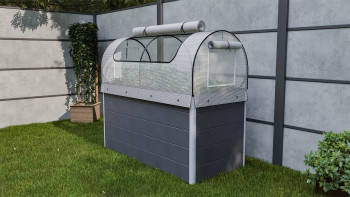 planeo Hochbeetaufsatz Netz PE - Weiß 149.9 x 69.4 x 62 cm