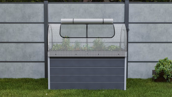 planeo Hochbeetaufsatz Netz PE - Weiß 149.9 x 69.4 x 62 cm