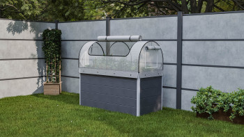 planeo Hochbeetaufsatz Netz PE - Weiß 149.9 x 69.4 x 62 cm