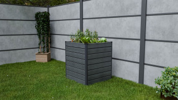 planeo BPC-Rhombus Hochbeet Cube - Steingrau co-ex. 70 x 70 x 79 cm