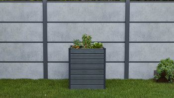 planeo BPC-Rhombus Hochbeet Cube - Steingrau co-ex. 70 x 70 x 79 cm