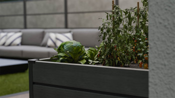 planeo BPC-Rhombus Hochbeet Cube - Steingrau co-ex. 70 x 70 x 79 cm