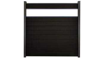planeo Gardence Strong - BPC-Steckzaun Glas Satiniert Schwarz co-ex 180 x 180 cm
