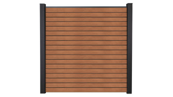planeo Gardence Trendy - BPC-Rhombus-Steckzaun - Teak co-extrudiert 180 x 180 cm