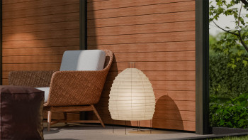 planeo Gardence Trendy - BPC-Rhombus-Steckzaun - Teak co-extrudiert 180 x 180 cm