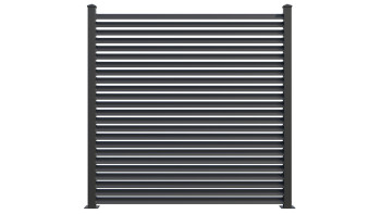 planeo Gardence Metallic Ellipse - Alu-Gartenzaun Quadratisch Anthrazit | DB703