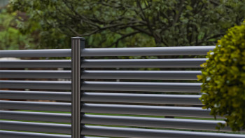 planeo Gardence Metallic Ellipse - Alu-Gartenzaun Quadratisch Anthrazit | DB703