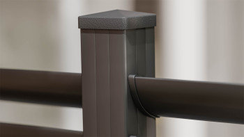 planeo Gardence Metallic Ellipse - Alu-Gartenzaun Quadratisch Anthrazit | DB703