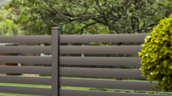 planeo Gardence Metallic Edge - Alu-Gartenzaun Quadratisch Anthrazit | DB703