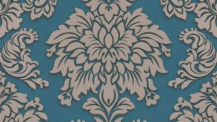 Vinyltapete Metropolitan Stories Lizzy - London Living Ornamentewalls Beige Blau Metallic 985