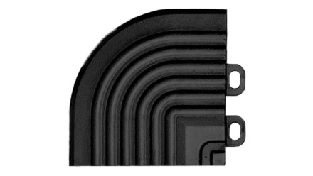 planeo Eckteil für 40 x 40 cm Klickfliesen - schwarz