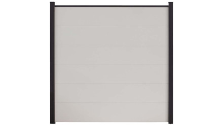 planeo Basic - PVC-Steckzaun Quadratisch Weiß 180 x 180 cm