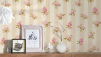 Vinyltapete rosa Vintage Blumen & Natur Styleguide Klassisch 2021 474