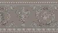 Vinyltapete Bordüre grau Landhaus Barock Retro Ornamente Blumen & Natur Versace 3 053