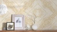 Vinyltapete beige Klassisch Vintage Landhaus Ornamente Bilder Versace 3 044