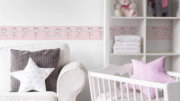 Papier (selbstklebend)tapete rosa Modern Kinder Bilder Blumen & Natur Lovely Kids 722