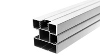 planeo TerraWood - CRAFTED Aluminium-Pfosten Silber 180 x 6,8 x 6,8 cm