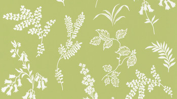 Papiertapete grün Modern Blumen & Natur Flavour 935