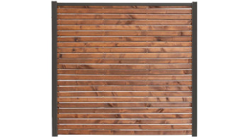 planeo TerraWood - DESIGNO Steckzaun Kiefer braun 180 x 173 cm