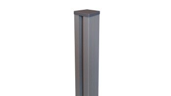 planeo Alumino - Torpfosten verstärkt zum Einbetonieren Silbergrau DB701 9x9x240cm inkl. Kappe