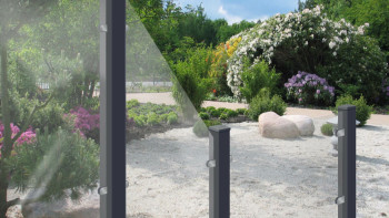 planeo Ambiente - Glas-Sichtschutz Hochkant Klarglas 90 x 180 cm