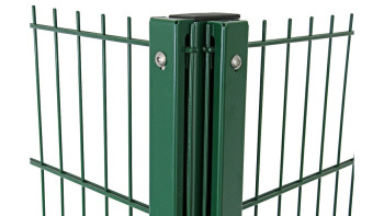 Sichtschutz-Eckpfosten Typ WSP Moosgrün für Doppelstabmattenzaun - Zaunhöhe 1630 mm