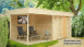 planeo Gartenhaus - Systemhaus Varianta A oder B mit Seitendach/Rückwand oder zusätzlichen Terrassenfußboden