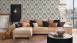 Vinyltapete Luxury wallPaper Ornamente Architects Paper Blau Creme Metallic 222