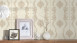 Vinyltapete beige Retro Landhaus Barock Blumen & Natur Ornamente Château 5 931