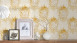Vinyltapete orange Klassisch Retro Landhaus Ornamente Blumen & Natur Château 5 993