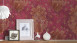 Vinyltapete rot Vintage Landhaus Barock Ornamente Blumen & Natur Boho Love 564