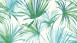 Vinyltapete Colibri Livingwalls Modern Palmenblätter Blau Grün Weiß 242