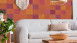 Vinyltapete orange Modern Blumen & Natur New Walls 065
