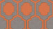Vinyltapete orange Modern Retro Ornamente Streifen Pop Style 793