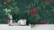Vinyltapete Cuba Blumen & Natur Landhaus Grün 281