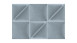 planeo SoftWall - Akustik Wandkissen 30x30cm Silbergrau